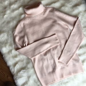 French Connection Pale Pink Turtleneck Sweater M